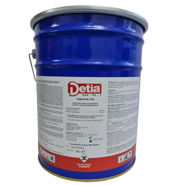 DETIA GAS LATA POR 12 KG (08 Bolsas de 500 Tabletas) / INSECTICIDA - ACARICIDA FUMIGANTE   / Generador de fosfuro de hidrógeno (fosfina)